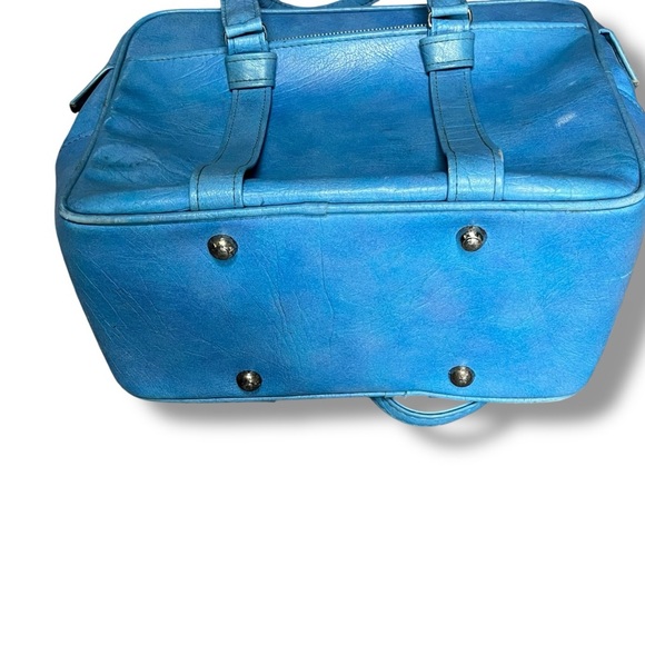 60s Vintage Samsonite Silhouette blue overnight luggage travel bag - Picture 4 of 12
